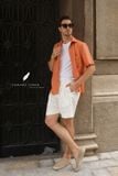  SharpLine Shirt - Cam cá hồi 