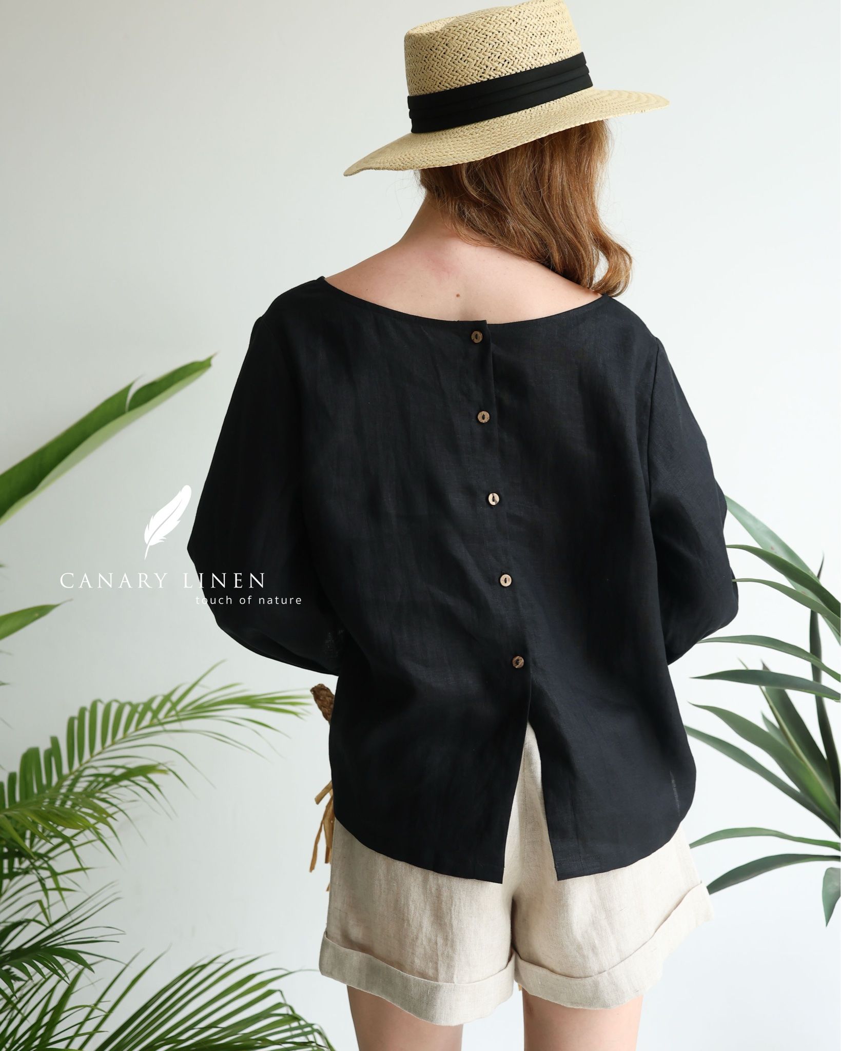  Poppy Cuffs Top - Đen 
