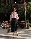  Chân váy xếp 4 li - Đen 