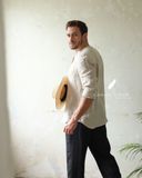  Áo sơ mi cổ trụ - Muối tiêu 