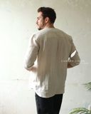  Áo sơ mi cổ trụ - Muối tiêu 