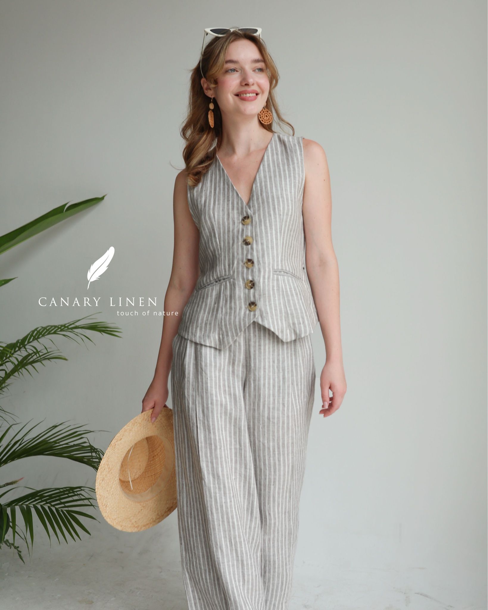  Lithe Pants - Xám sọc 