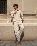  Men's Linen Stride Pants - Muối tiêu 