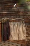  NAM - Quần shorts lưng thun cơ bản - Be 