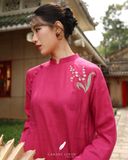  Áo dài cổ trụ - Hoa Linh Lan 