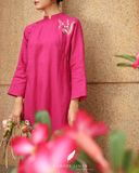  Áo dài cổ trụ - Hoa Linh Lan 