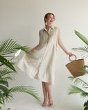  Pleat Dress - Muối tiêu 