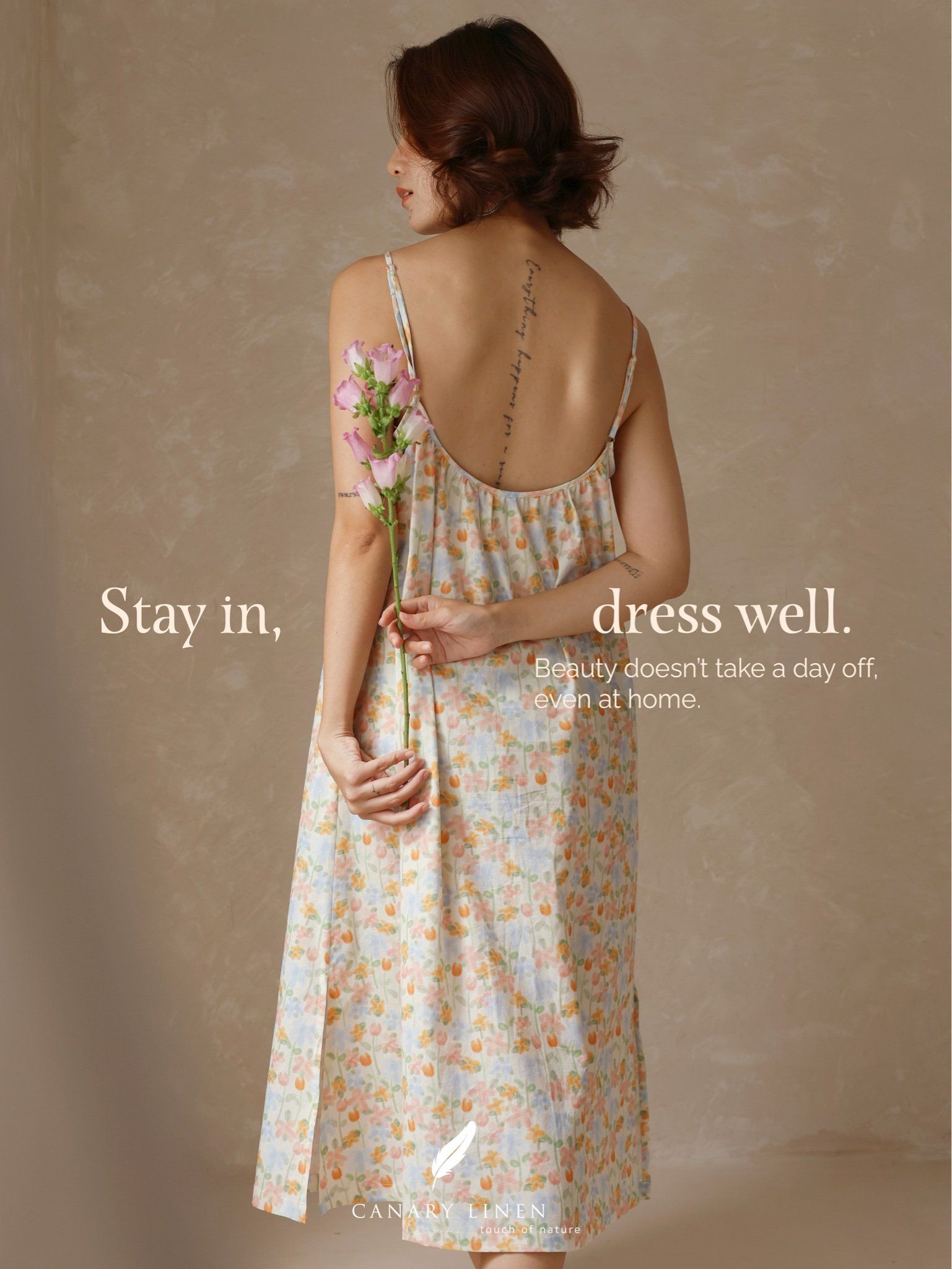  Casa Dress - Hoa tulip - Freesize 