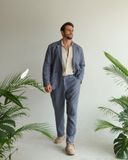  Men's Linen Stride Pants - Xám Chì 