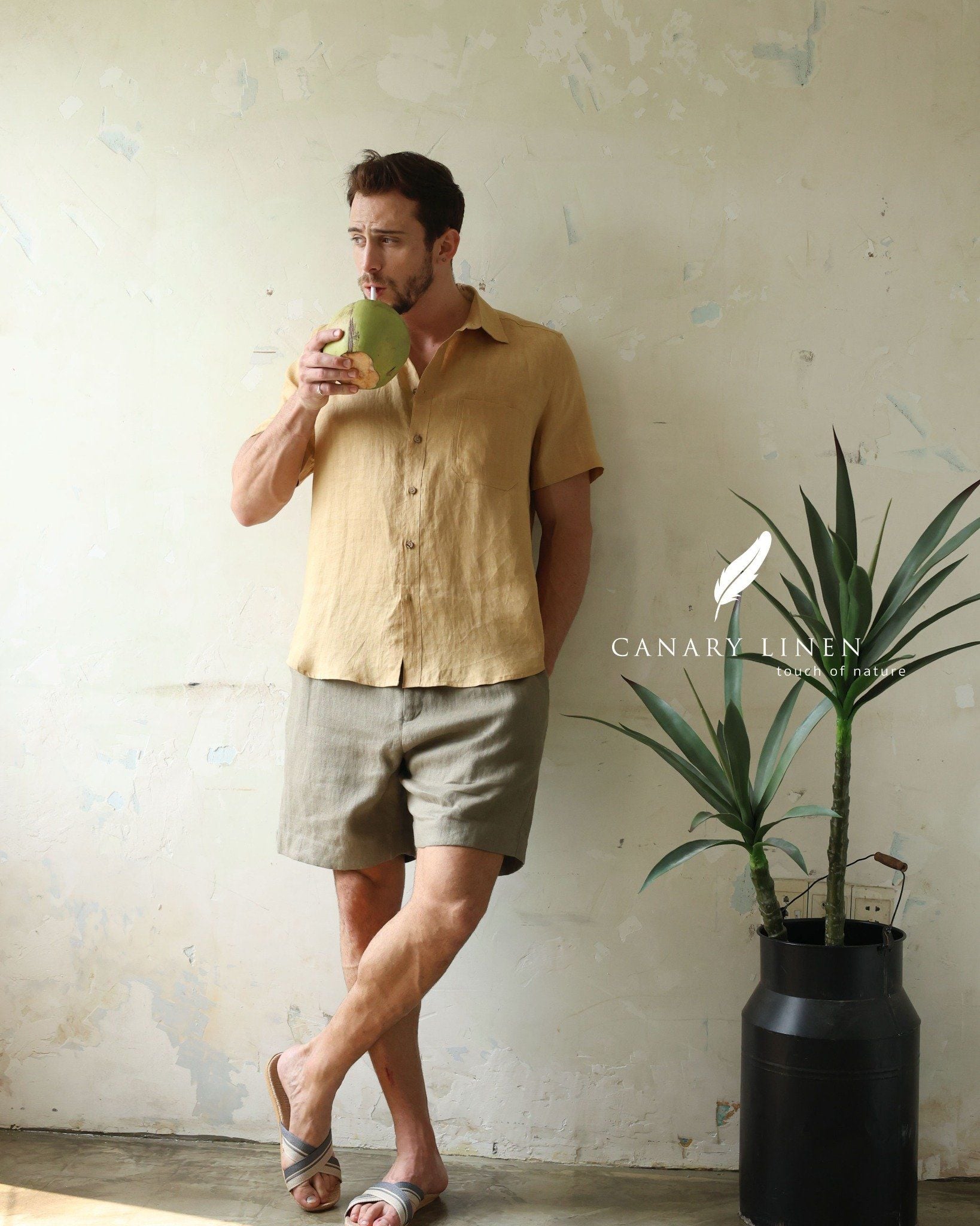  SharpLine Shirt - Vàng gừng 