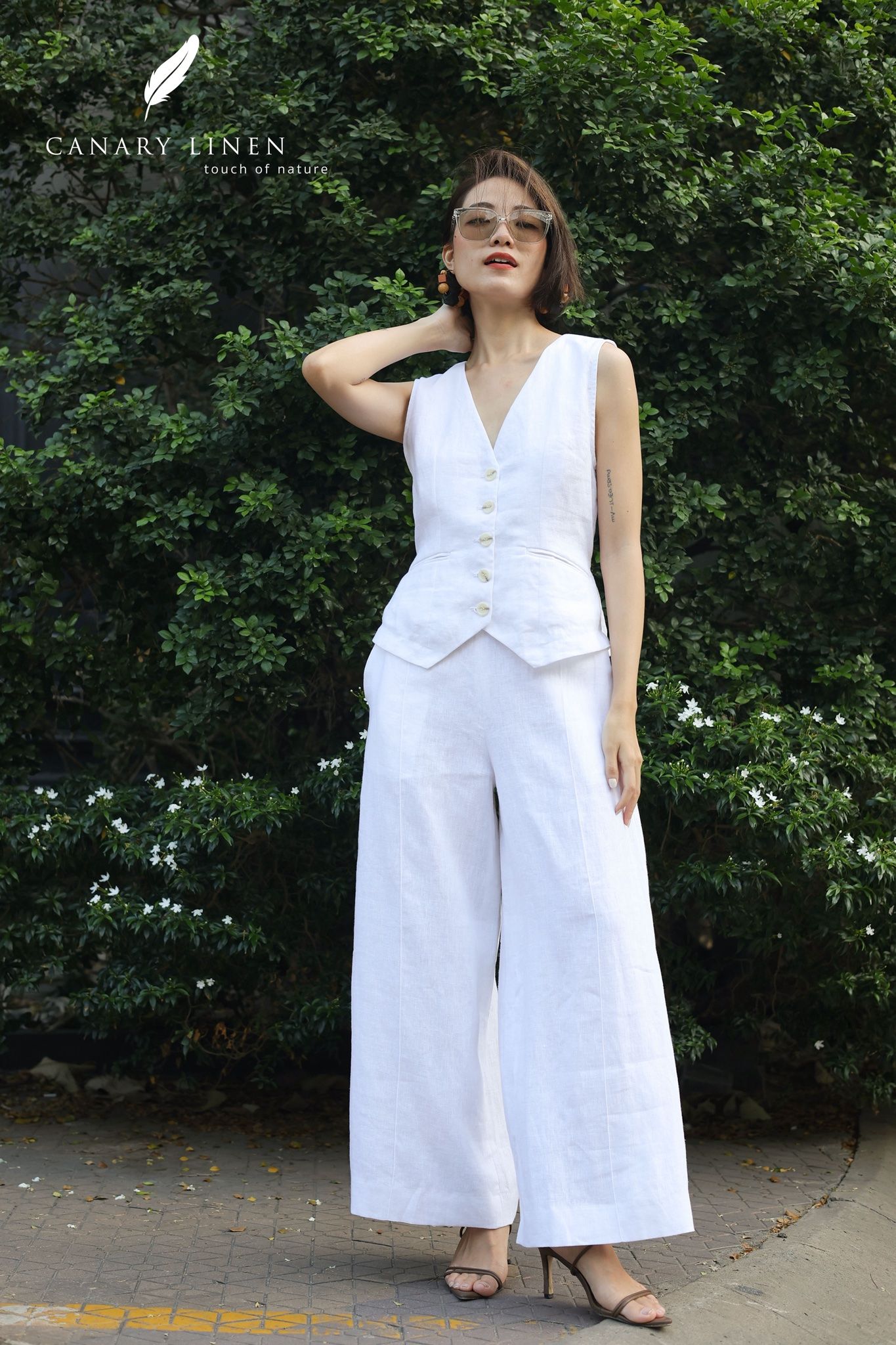  Áo Gilê - Trắng 