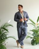 Men's Linen Stride Pants - Xám Chì 