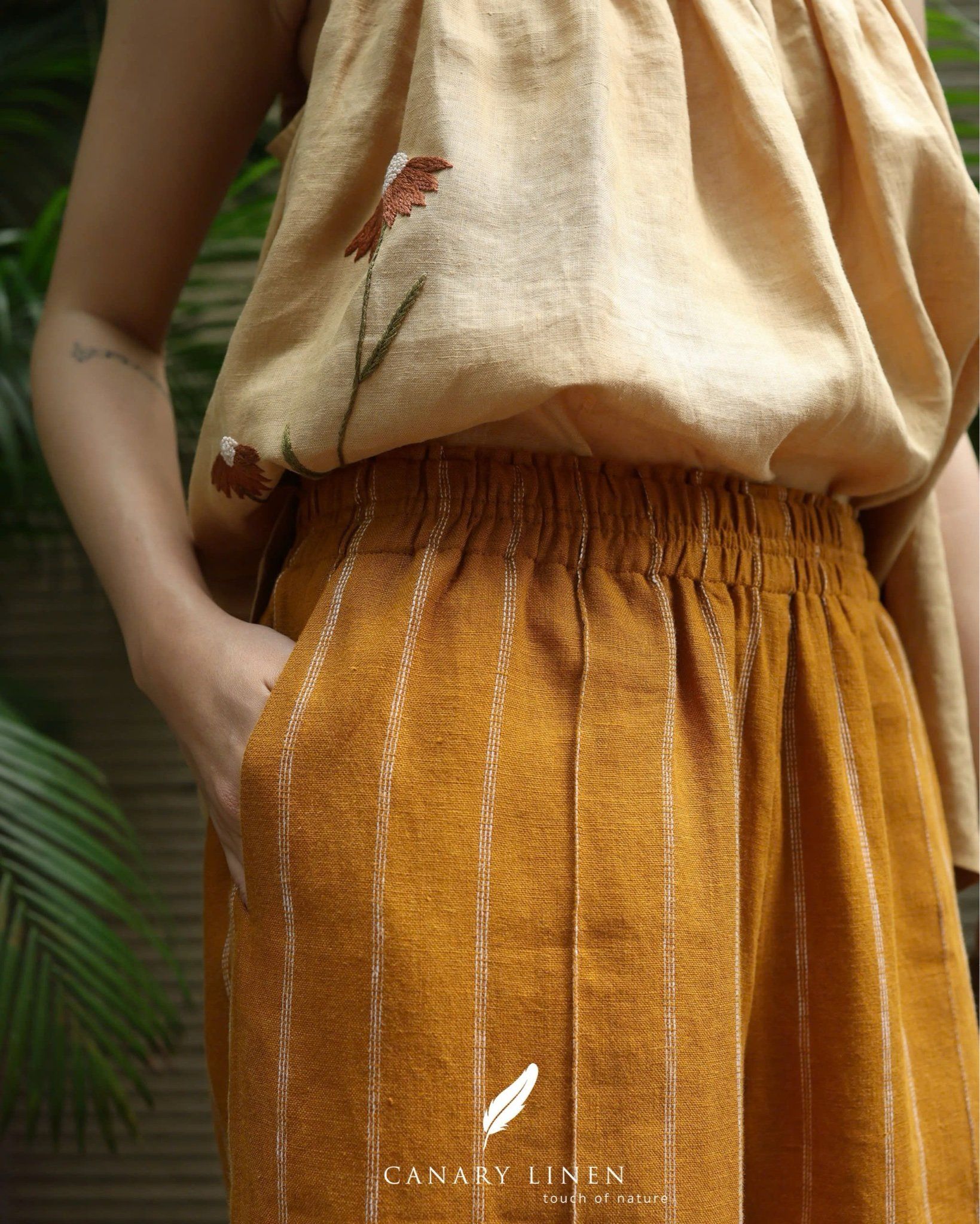  Dalia Pants - Vàng sọc 