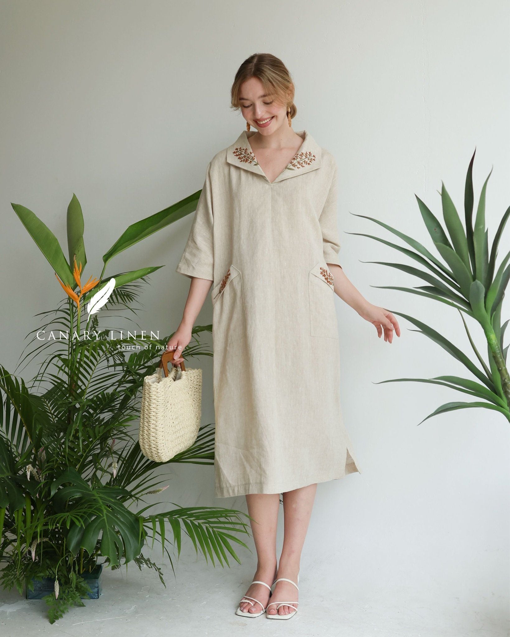  Collar Dress - Muối tiêu 