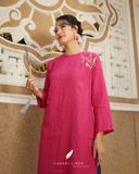  Áo dài cổ tròn - Hoa Linh Lan 