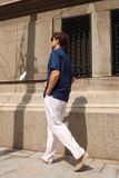  Short - Sleeve Polo Shirt - Xanh sọc 