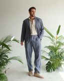  Men's Linen Stride Pants - Xám Chì 