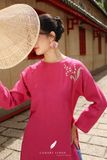  Áo dài cổ tròn - Hoa Linh Lan 