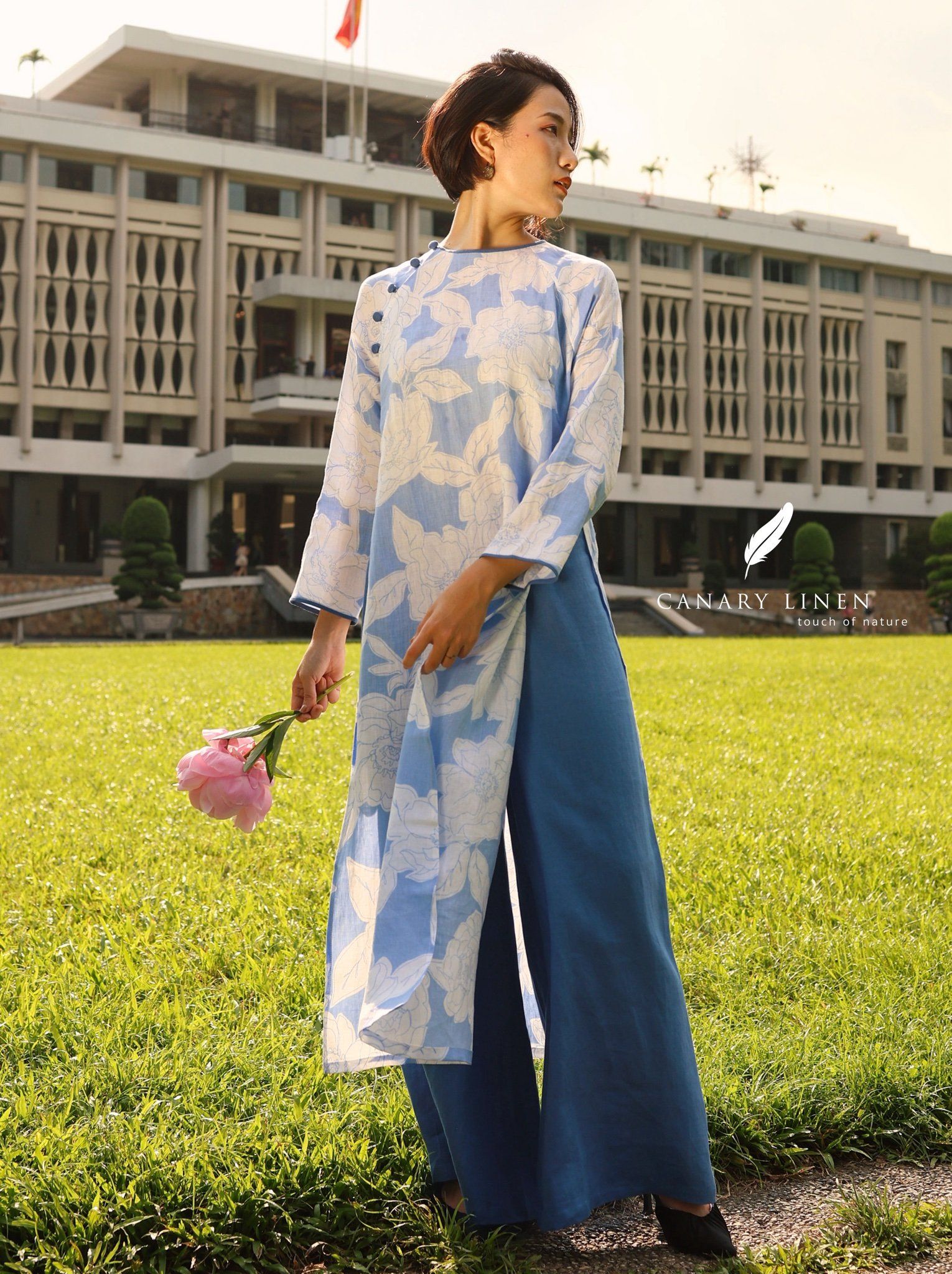  Áo dài cổ tròn - Hạnh Tâm 