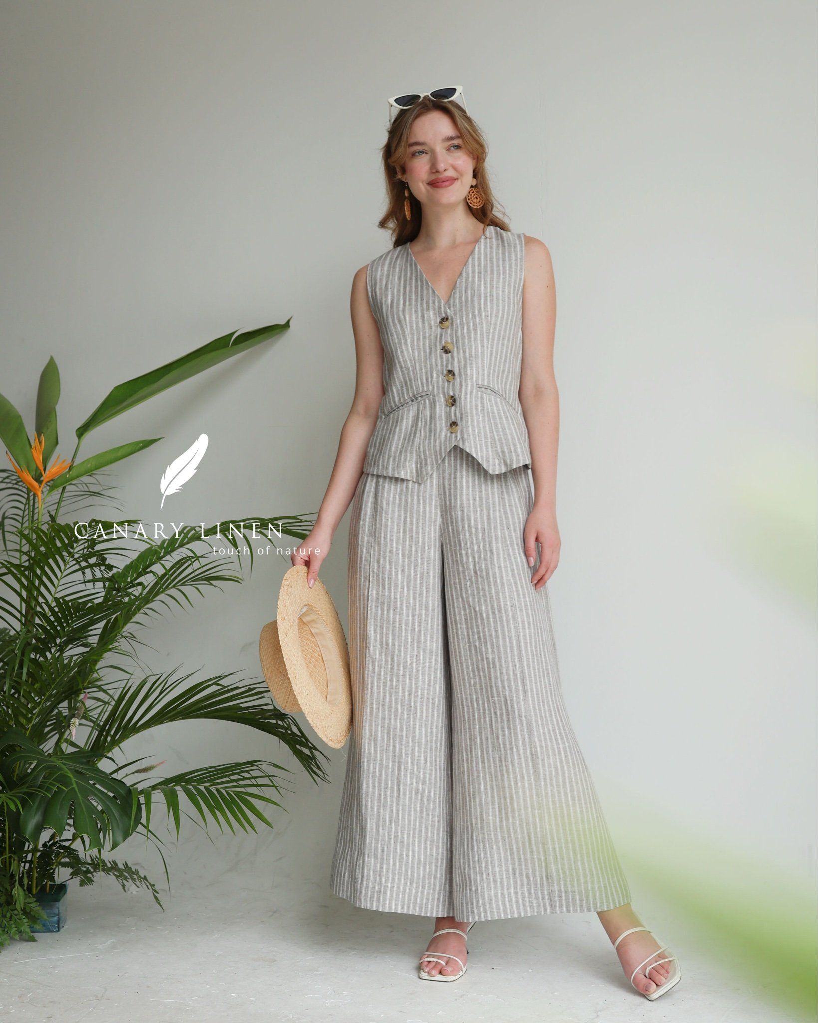  Lithe Pants - Xám sọc 