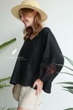  Poppy Cuffs Top - Đen 