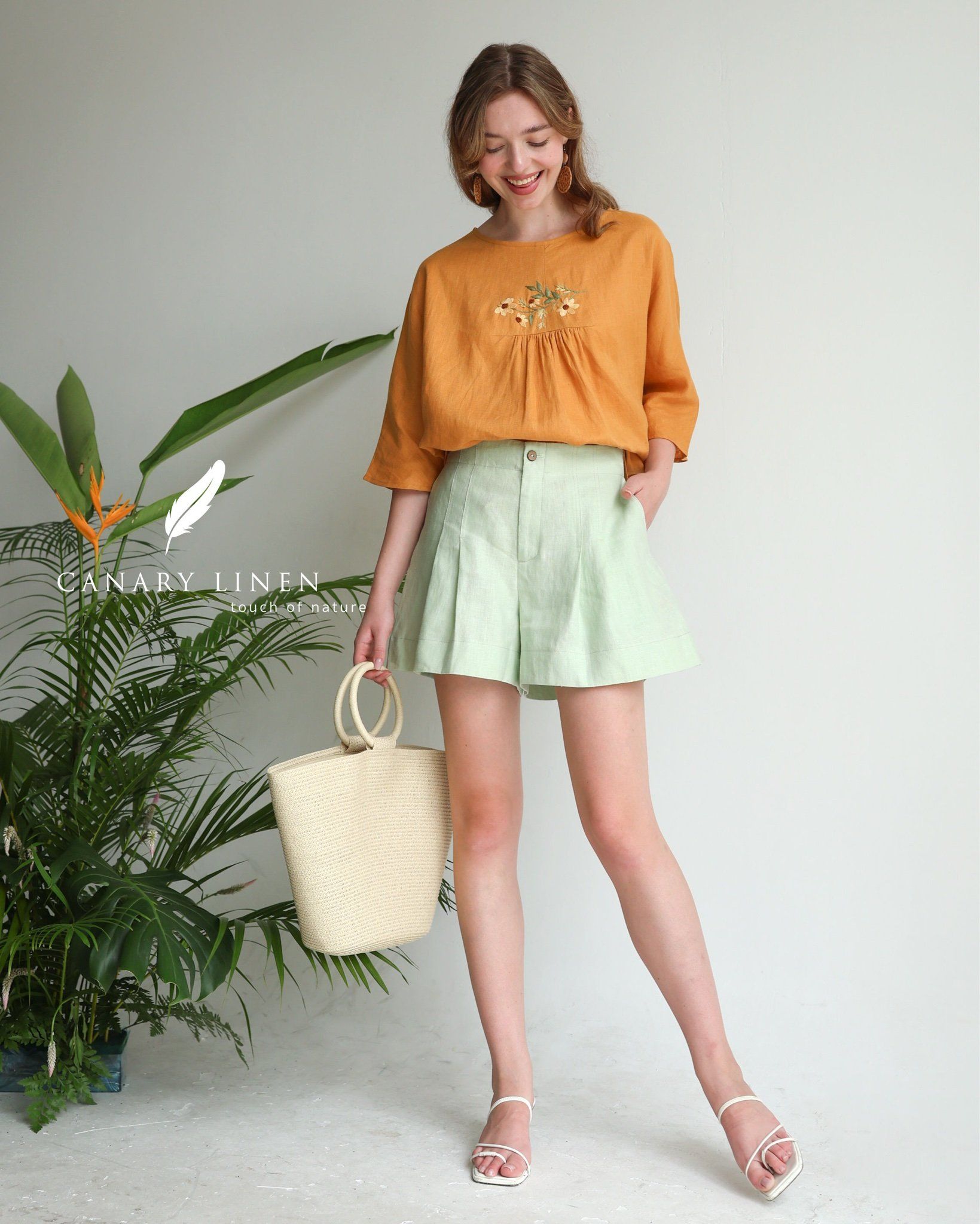  Daisy Top -Vàng cam 