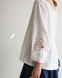  Poppy Cuffs Top - Trắng 