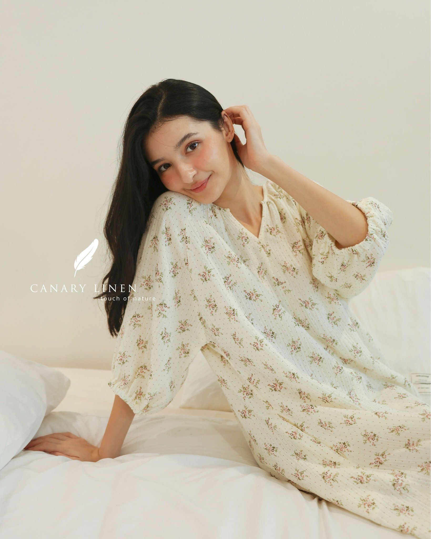  Flora Dress - Kem bông tím 