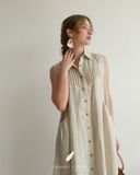  Pleat Dress - Muối tiêu 