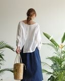  Poppy Cuffs Top - Trắng 