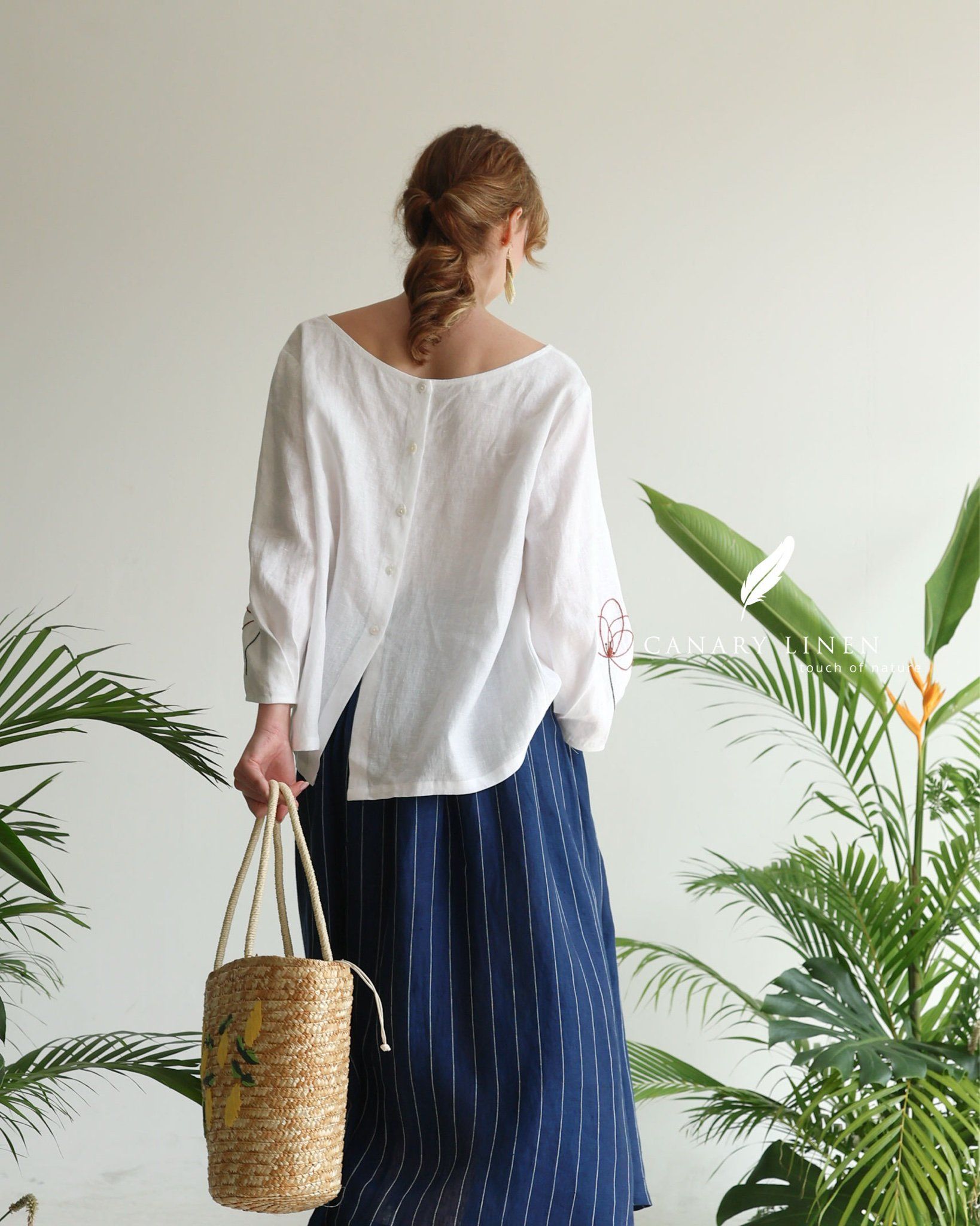  Poppy Cuffs Top - Trắng 