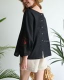  Poppy Cuffs Top - Đen 