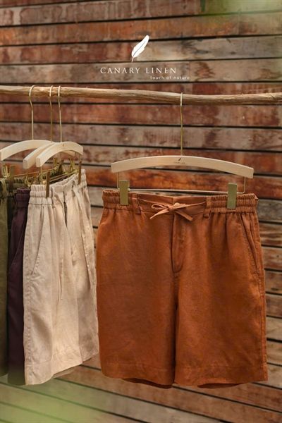  NAM - Quần shorts lưng thun cơ bản - Caramel 
