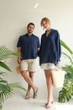  Short - Sleeve Polo Shirt - Xanh sọc 