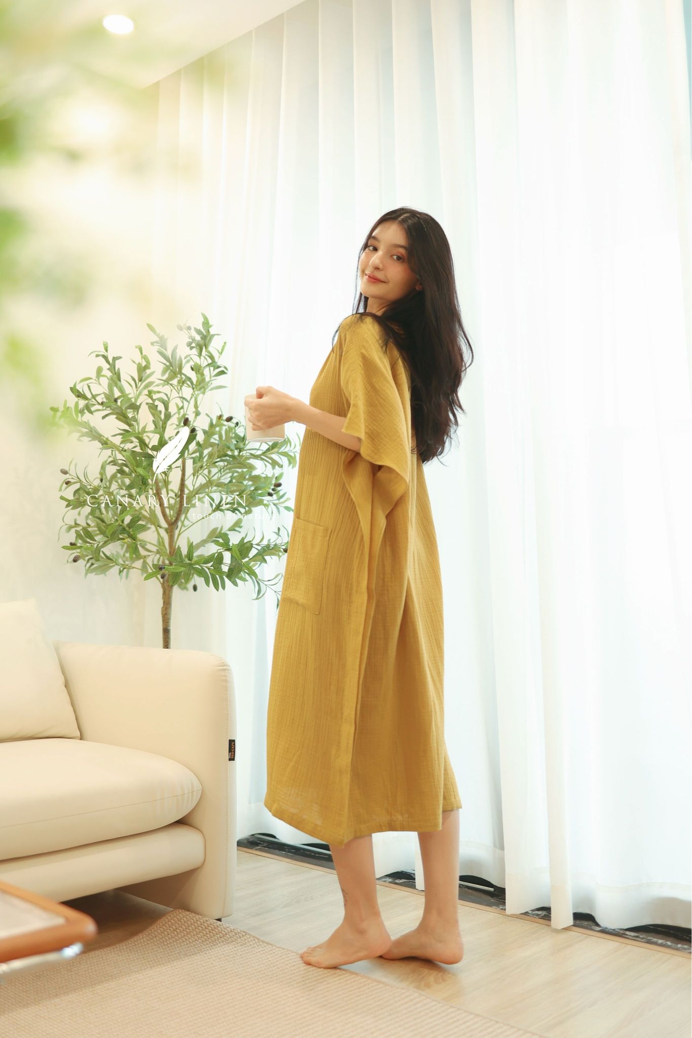  Celia Dress - Vàng nghệ 