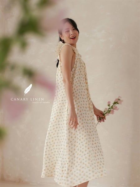  Luna Dress - Hoa nhí vàng - Freesize 