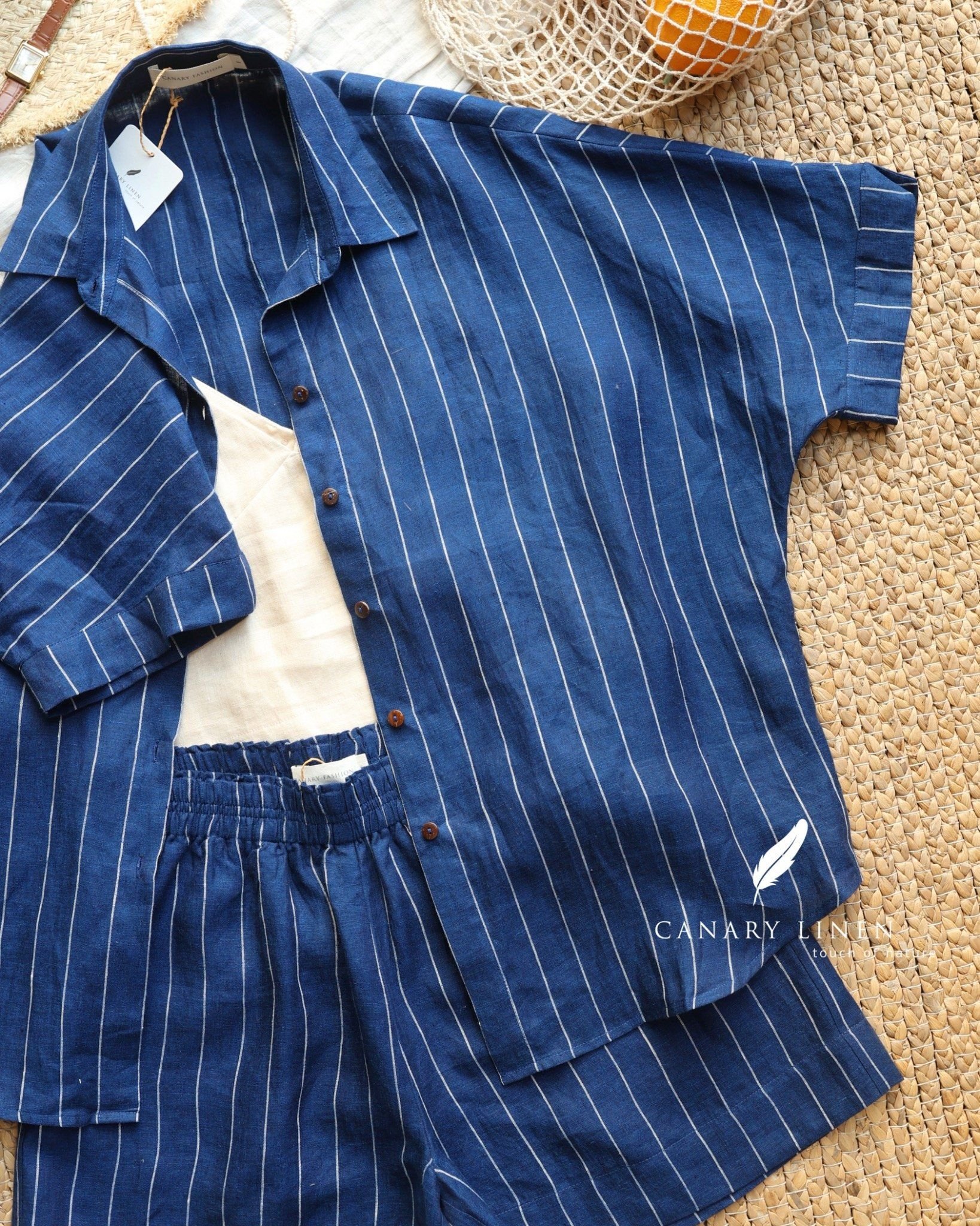  Strype Shirt - Xanh sọc 