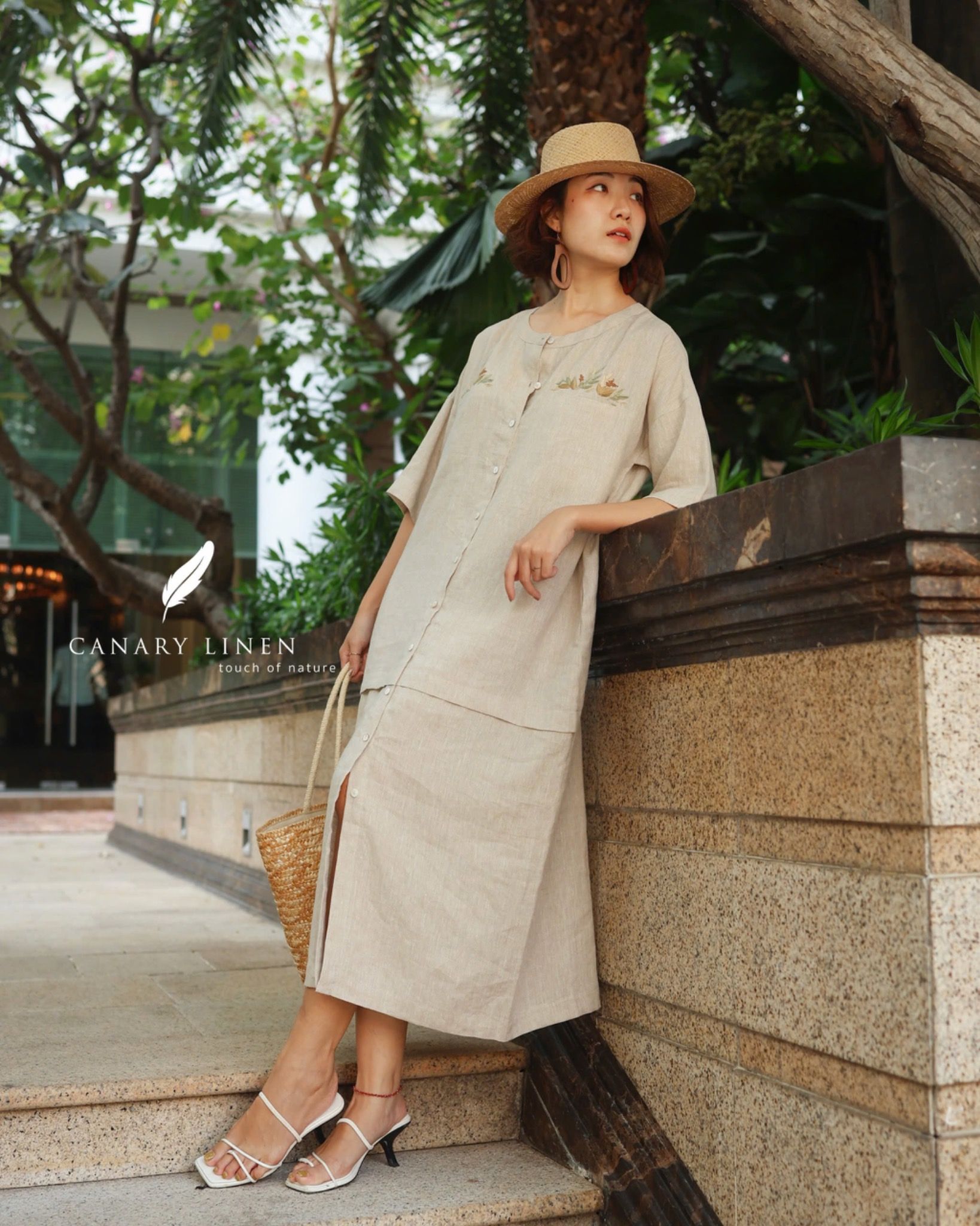  Twin Pockets Dress - Muối tiêu 