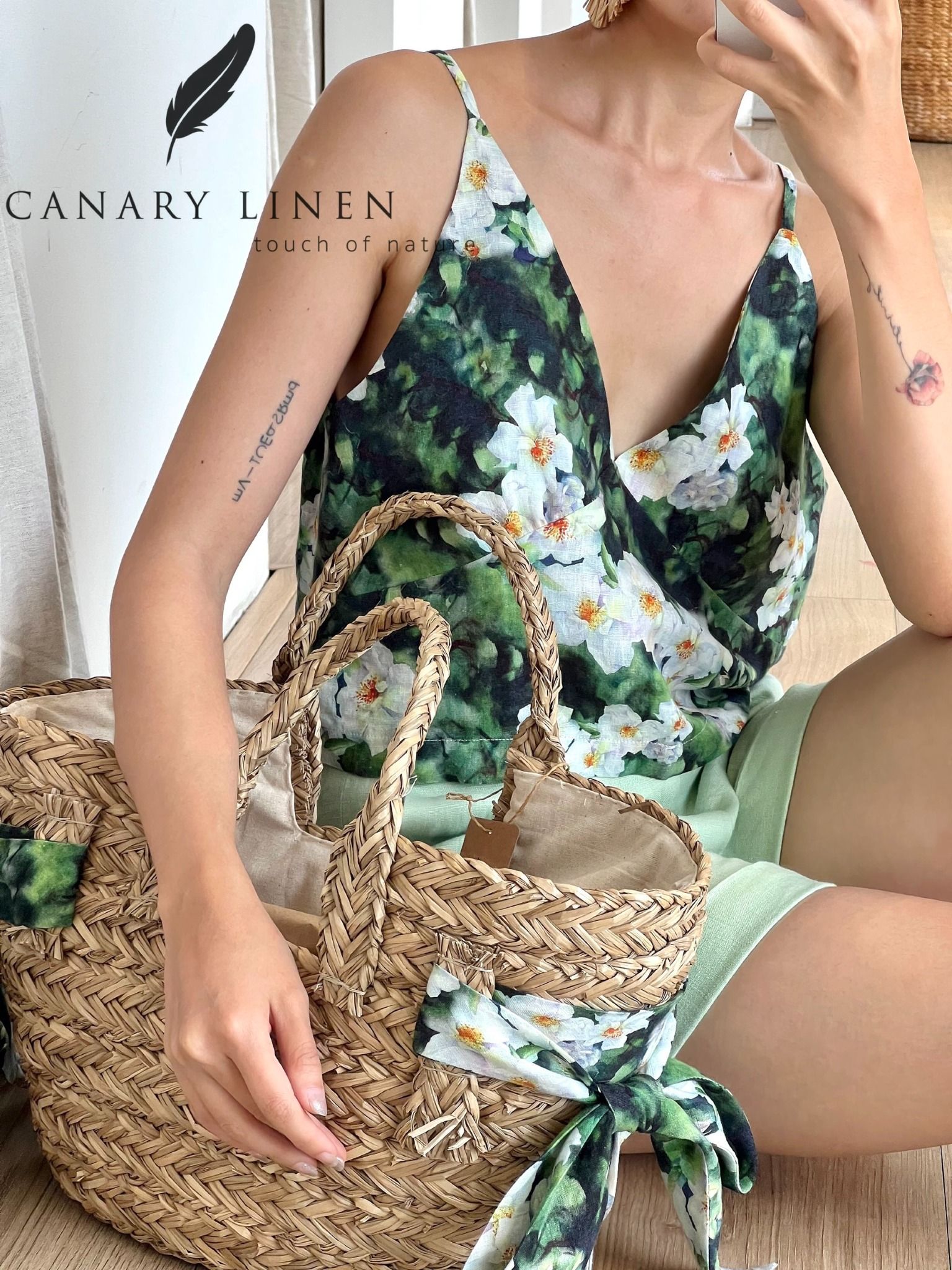  Dây Linen dài quấn quai túi 