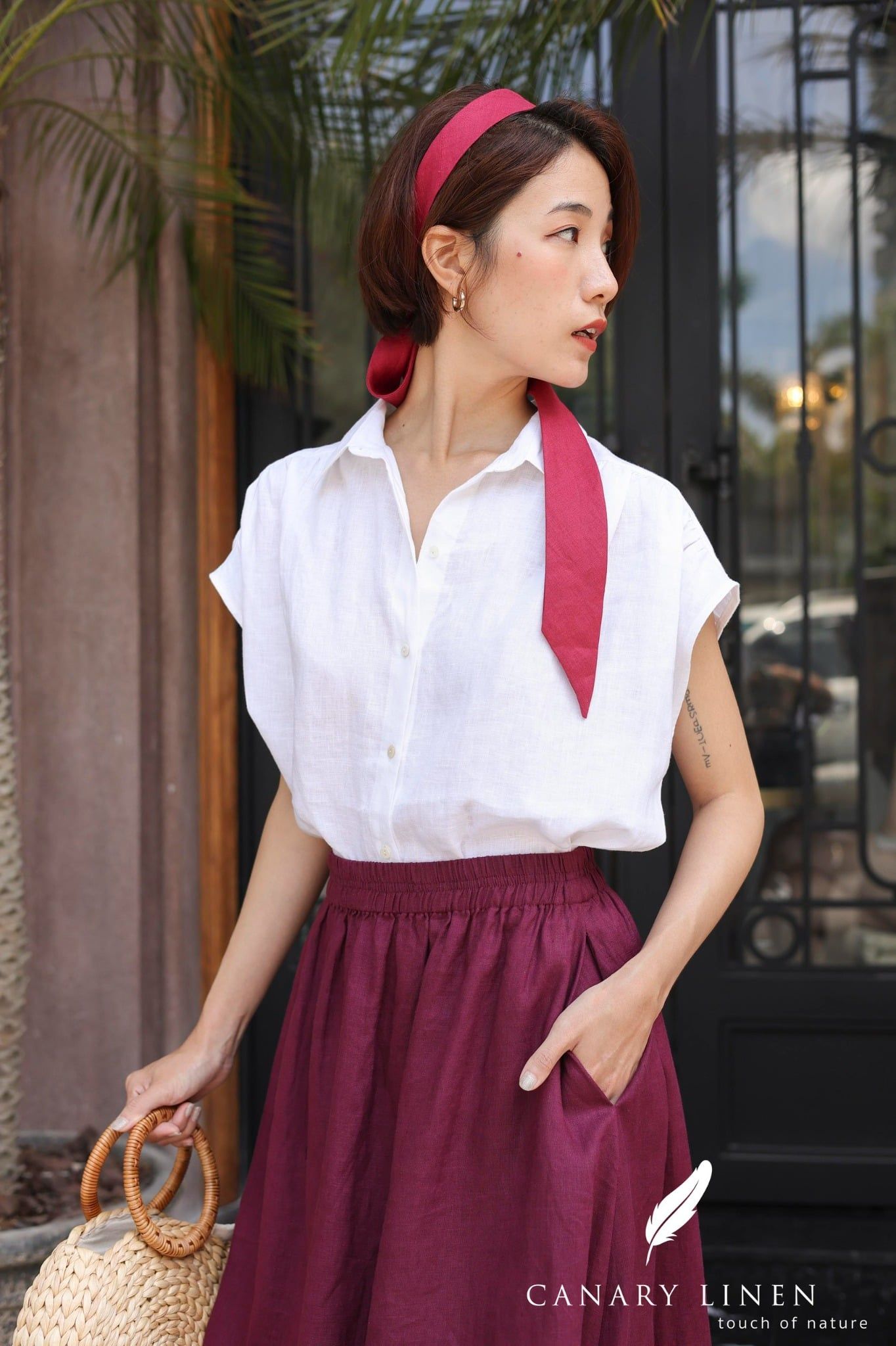  Dây Linen dài quấn quai túi 