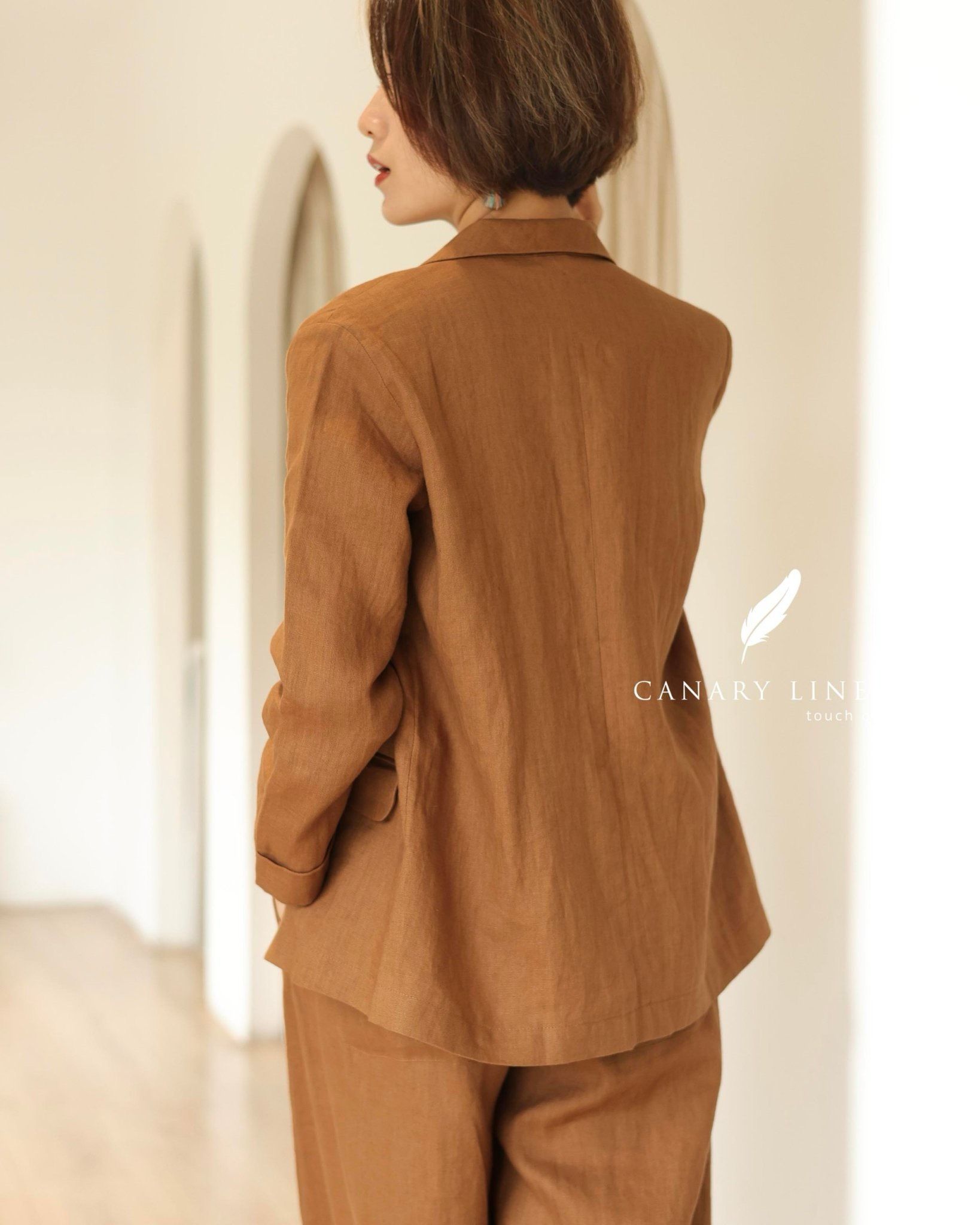  Áo Blazer cổ lá 