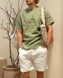  Quần shorts có lơ vê - Trắng 