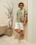  Quần shorts có lơ vê - Trắng 