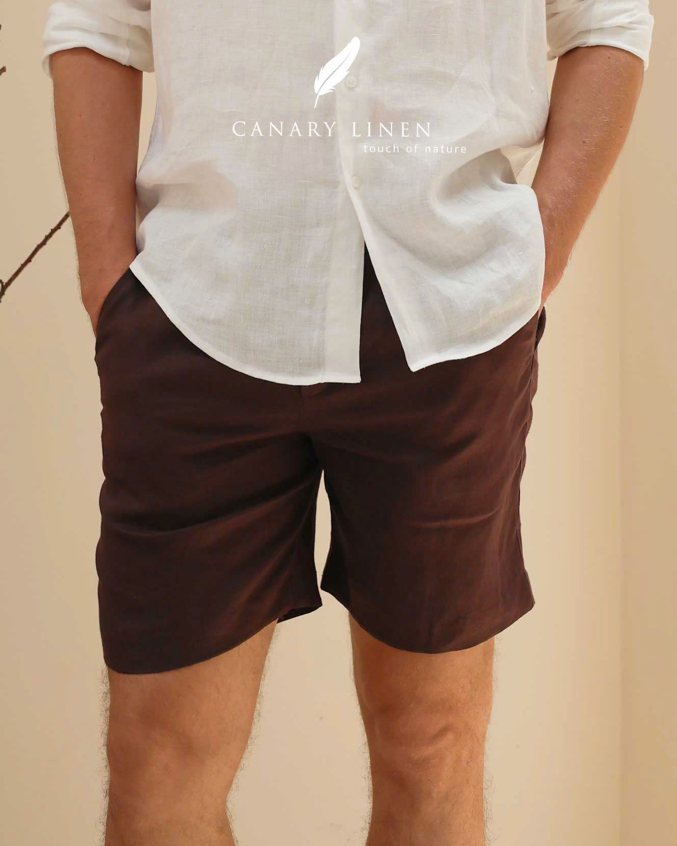  NAM - Quần shorts lưng thun cơ bản - Chocolate 