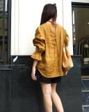  Áo lưng cột nơ sau - Vàng cỏ úa 