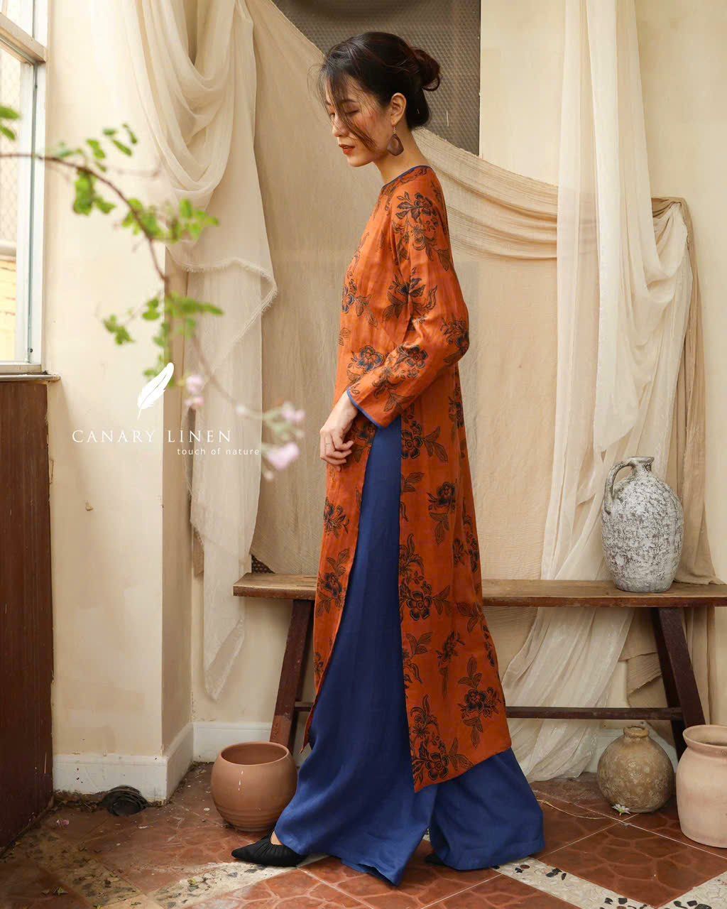  Quần áo dài 2025 - Xanh cobalt 