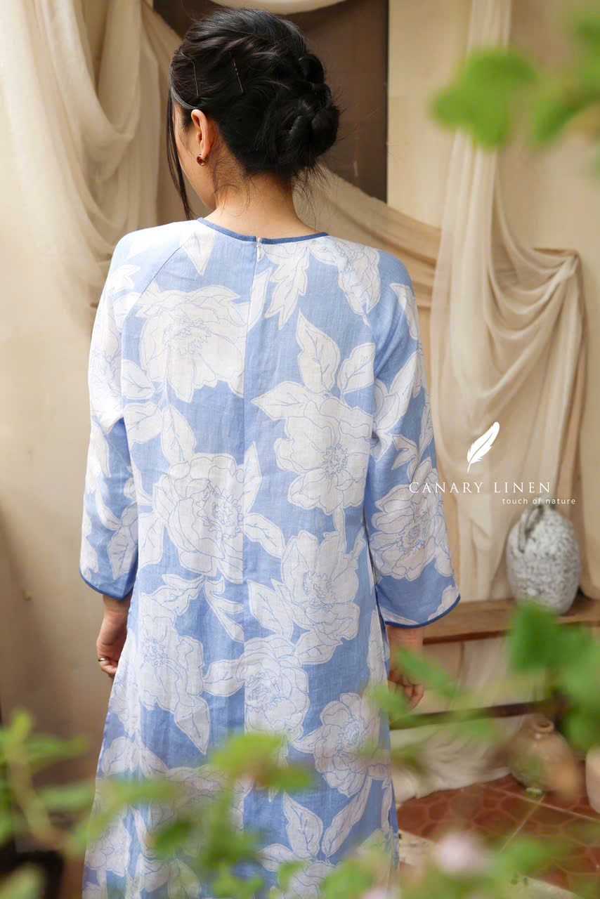  Áo dài cổ tròn - Hạnh Tâm 
