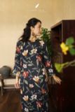  Áo dài cổ tròn Hòa Dung 