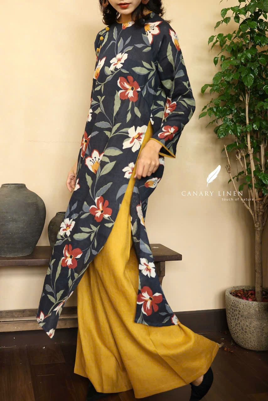  Quần áo dài 2025 vàng dưa 