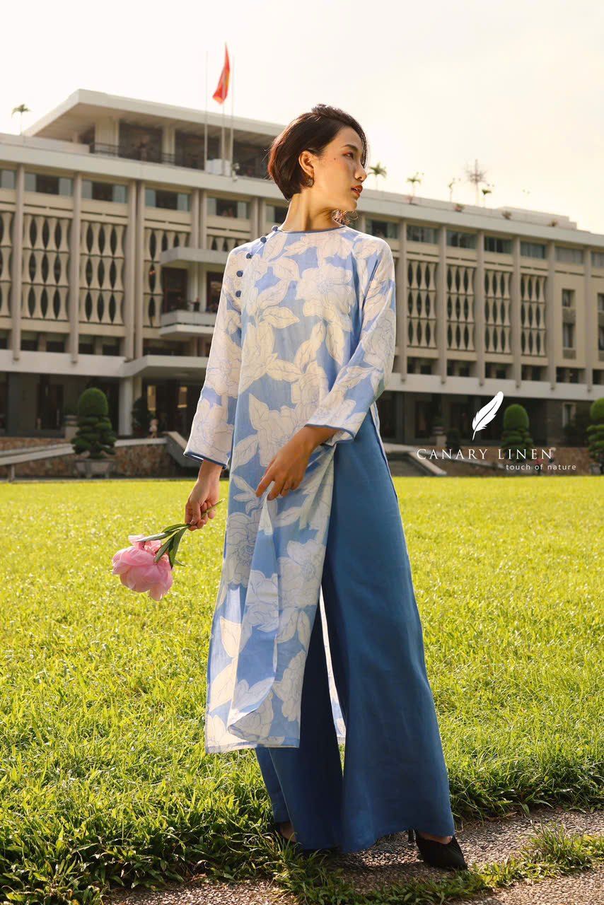  Áo dài cổ tròn - Hạnh Tâm 